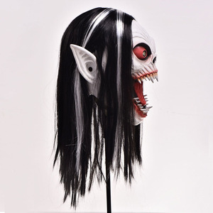 DAMAI Latex Devil Masquerade Full Head Rubber for Adults Party Halloween Horror Mask Haunted House Room Props Cosplay Halloween - Product Image 4