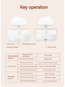 Ultrasonic Essential Oil Purifier air Humidifier Factory Custom logo Wholesales Mushroom <strong>Raindrop</strong> Rain <strong>Cloud</strong> Aroma <strong>Diffuser</strong> - Product Image 4