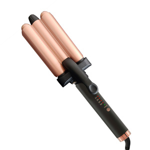 Triple Tube Hair Curler With Ionic Technology 360 Degree Swivel Cord Anti Scald Handle Cool Tip For Quick Styling - Product Image 5