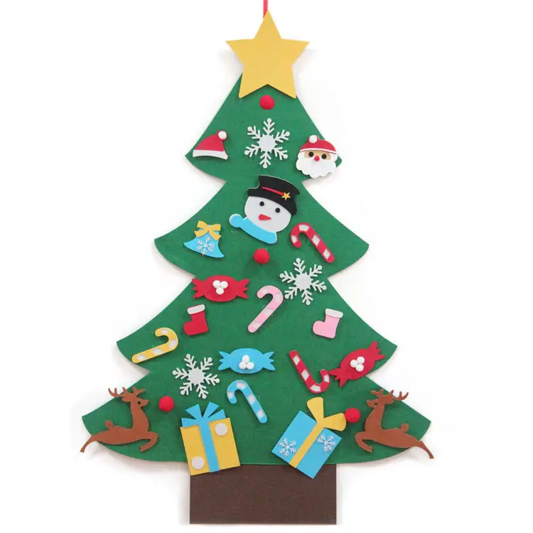Christmas Decoration Ornament Hanging Craft Kits Felt Christmas Tree for sale