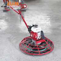 Truelle à béton pour chantier ZUJI ZJ100, vitesse de rotation 150 tr/min, moteur essence 5,5 CV, profondeur de travail 8-10 cm, avec boîte de vitesses