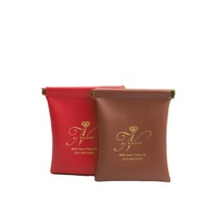 Pochette en cuir PU personnalisée avec logo imprimé, petite, pour lunettes de soleil, porte-monnaie, étui pour écouteurs, porte-monnaie à pression