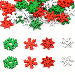 Adornos Navideños de <span class=keywords><strong>Madera</strong></span> con Copos de Nieve Coloridos, Hechos a Mano, para Decorar Árboles y Bolas de <span class=keywords><strong>Navidad</strong></span> - Product Image 1