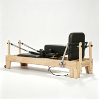 Equipo Profesional de Pilates Core Reformer de Madera de Caucho para Gimnasio, Venta al por Mayor Directa de Fábrica