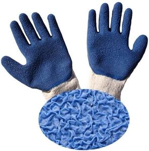 Importación de Corea personalizado impreso trabajo seguridad 10G algodón Shell arrugas látex Palma recubierto mano guantes Pakistán precio - Product Image 4