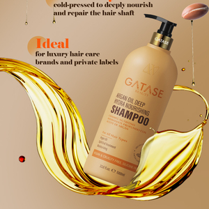Gatase 1000ml Shampooing hydratant nourrissant <span class=keywords><strong>pour</strong></span> femmes à l'huile d'argan de luxe naturelle et biologique sans sulfate <span class=keywords><strong>pour</strong></span> le soin des <span class=keywords><strong>cheveux</strong></span> bouclés - Product Image 2