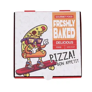 Складная гофрированная коробка из крафт-бумаги для замороженных продуктов, упаковка для пиццы, алюминиевая фольга, коробка для пиццы