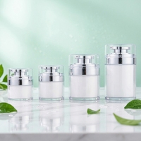 Flacon cosmétique sous vide en acrylique avec pompe bec de poulet pour crème et lotion, 15g, 30g, 50g, 100ml, échantillon de crème pour le visage