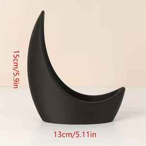 Vaso per piante a forma di mezzaluna stampato in 3D - vaso per piante succulente - ciotola in cristallo a forma di luna, in vari colori - Product Image 1