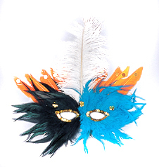 Divertida máscara de plumas de avestruz para <span class=keywords><strong>carnaval</strong></span> <span class=keywords><strong>veneciano</strong></span>, mascarada de <span class=keywords><strong>Carnaval</strong></span> para fiesta, suministro de vacaciones, decoración de Navidad, <span class=keywords><strong>disfraz</strong></span> de Cosplay - Product Image 4