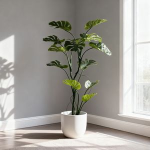 Plantes artificielles en plastique Monstera <span class=keywords><strong>Deliciosa</strong></span> hautement réalistes en pot pour l'aménagement intérieur, les remises de diplômes et les mariages - Product Image 6