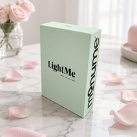 Boîte cadeau en papier rigide avec couvercle et base, sur mesure, pour la vente en gros, pour cosmétiques et usage professionnel