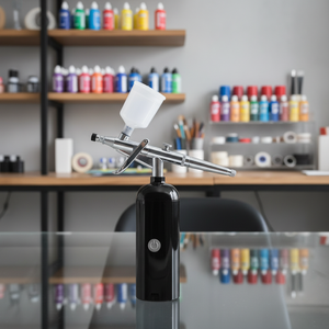 Kit de machine professionnel Pistolet à double action Compresseur Portable Sans fil Rechargeable Professionnel Maquilleurs Peintres corporels Art des ongles - Product Image 1