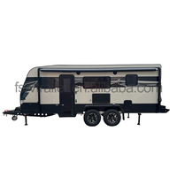 Caravane de camping robuste de 20 pieds, style moderne, fonctionnelle et mobile, pour voyages en famille, personnalisable, double usage, très demandée en Australie