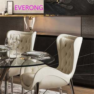 Chaises de salle à manger en bois, en tissu nubuck et en cuir microfibre, de haute qualité, neuves, de marque, pour la maison, vente en gros - Product Image 5