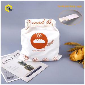 Sac à pain en coton écologique imprimé sur mesure avec cire d'abeille pour le pain au levain et les courses - Product Image 5