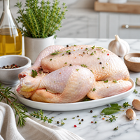 Poulet entier congelé halal de qualité supérieure, abattu à la main, nettoyé et désossé, pour la vente au détail et la vente en gros