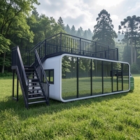 Cabine Apple préfabriquée insonorisée, élégante et luxueuse, pour hôtel capsule, hôtel boutique, glamping, hébergement extérieur