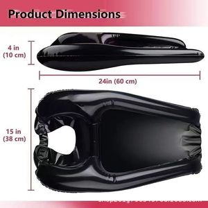 Oreiller gonflable pour shampoing en forme de U, noir, portable, pour la maison, soins post-partum, personnes âgées, usage en lit - Product Image 2