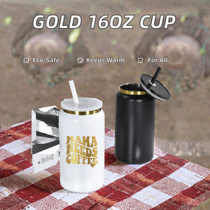DAJI HYDRO, Nuevo Vaso de Acero Inoxidable de 16 oz, Aislado al Vacío, Rendimiento Térmico de 6-12 Horas, a Prueba de Fugas, Libre de BPA, con Pajita - Product Image 4