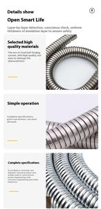 Fufa 20มม. 304/316สแตนเลสป้องกันลวดลูกฟูกท่อเหล็กที่มีความยืดหยุ่นสำหรับการก่อสร้างและเครื่องจักรอุตสาหกรรม - Product Image 3