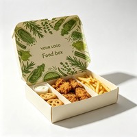 Boîte d'emballage pour frites, poulet frit, restauration rapide, shawarma, boîte en papier jetable de qualité alimentaire, recyclable, personnalisable, à emporter