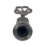 Robinet d'arrêt d'incendie DN50 PN16 type angle avec raccord Storz, volant à main, filetage BSP pour système de lutte contre l'incendie intérieur