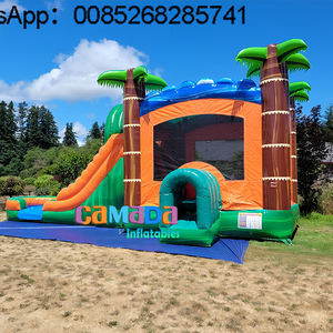 Prix bon marché d'usine château de maison de rebond de princesse d'Elsa toboggan de maison gonflable combo mini château sautant gonflable de videur - Product Image 1