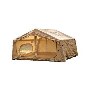 Tente gonflable en PVC beige de style luxe léger, pour <span class=keywords><strong>camping</strong></span> familial, imperméable, construction automatique, protection solaire, grand espace - Product Image 4