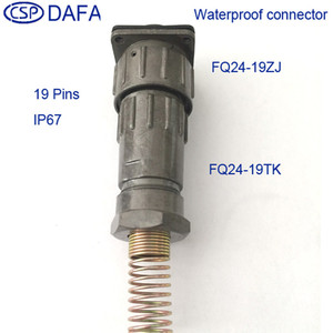 ขั้วต่อวงกลมกันน้ำ CSP FQ24 ตัวเรือน PBT 12 ขา ปลั๊กสำหรับอุตสาหกรรมการบิน - Product Image 3