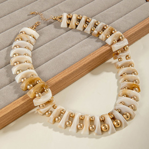 Gioielli transfrontalieri europei <span class=keywords><strong>e</strong></span> americani, collana esagerata, personalità geometrica, stile bohémien <span class=keywords><strong>con</strong></span> perline fatte a mano - Product Image 3
