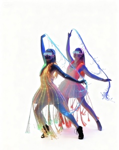 Fibre optique LED Ballet <span class=keywords><strong>Tutu</strong></span> femmes jupe robe lumineuse changement de couleur télécommande scène Performance Costume - Product Image 1