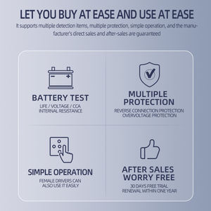Testador Digital de Bateria Automotiva 12V 24V Analisador CCA para Carro Caminhão Motocicleta com Teste de Bateria de Alta Capacidade - Product Image 6