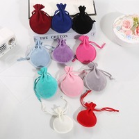 Kantong Perhiasan Beludru Warna Macaron Ramah Lingkungan Laris Manis, Tas Serut Logo Kustom untuk Kemasan Perhiasan Mewah