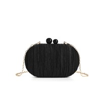 Sac à main de mariée haut de gamme en satin plissé doux, inspiré du Cheongsam, avec fermeture à loquet