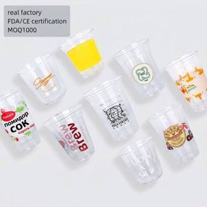 Vasos Desechables Personalizados de PET para Bebidas Frías, Calibre 98/95/90 mm, Gruesos, Altamente Transparentes, para Té con Leche, Jugos de Frutas y Otras Bebidas - Product Image 1
