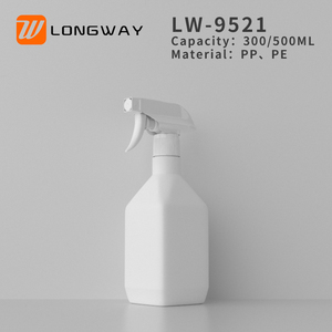 Pistola de garrafa do pulverizador do detergente líquido personalizado do PE 300ml 500ml com pulverizador plástico do disparador da mão - Product Image 3