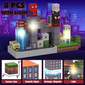 150 pcs khối từ Xây dựng đồ chơi thiết lập Spider chủ đề ánh sáng nam châm xây dựng hình khối STEM cảm giác đồ chơi 2.0cm ASTM CPC CE EN71 - Product Image 3