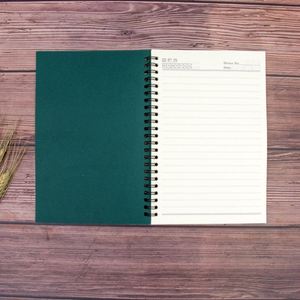 Manufacturer Customized Retro PU+Paper <b>A5</b> Spiral Coil Notebook for Students Gift Option with Custom Logo - Product Image 4