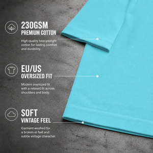เสื้อยืดคอตตอนหนา 230GSM ทรงบ็อกซี่ แขนเสื้อแบบดรอปไหล่ สตรีทแวร์ผู้ชาย  ไม่มีลาย สีหลากหลายให้เลือก สั่งซื้อขั้นต่ำน้อย - Product Image 5