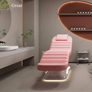 Design Original Moderne Blanc rose Lit Cils Cosmétique 3 Moteurs Électrique Salon de Beauté Lit Tables de Massage - Product Image 3
