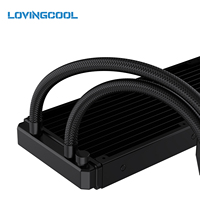 Refroidisseur d'eau pour processeur AIO LOVINGCOOL, fabricant d'origine, radiateur 120/240/360 mm, ventilateur ARGB, affichage numérique de la température pour PC de bureau gaming