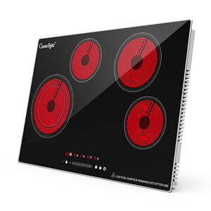 Doopen 30 In Electric Cooktop 4 <b>Burners</b> Smooth Ceramic Glass Touch Control Built-In Stove Top - Product Image 1