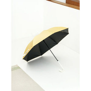 8K 59 cm Jaune Trois Pliage Soie Parapluie Protection UV 99% Dessin Animé Cadeau d'Affaires Ruban Noir Jaune Point Parapluie - Product Image 1