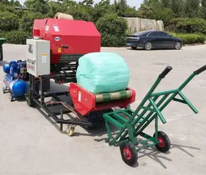 maize corn silage round baler wrapper machine star small round hay baler straw packing wrapping forage baler in india sale