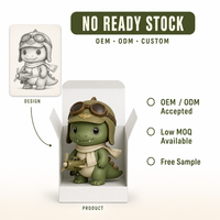 Figurine d'action en PVC personnalisée, style aviateur dinosaure chibi, peinte à la main, modèle de jouet artistique de collection, boîte mystère, pas en stock