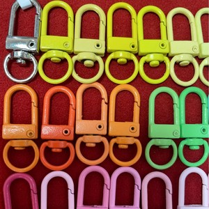 Porte-clés en métal coloré, forme ovale, léger, accessoire de bricolage, usage général - Product Image 2