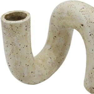 Vaso in resina a forma di S, design moderno scolpito per l'arredamento del soggiorno. - Product Image 5