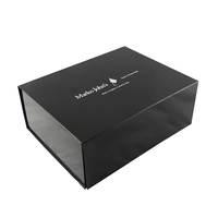 Boîtes d'emballage rigides en carton noir mat magnétique personnalisées de luxe pour vêtements, électronique, cadeaux d'entreprise