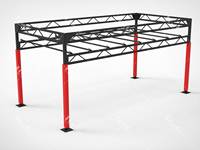 2025 UIPM Parkour Truss Track Ninja Warrior Équipement d'entraînement Cadre en acier Bars de singe Pentathlon moderne Parcours d'obstacles